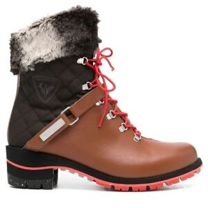 Rossignol Brown and Black Winter Boots with Red Laces